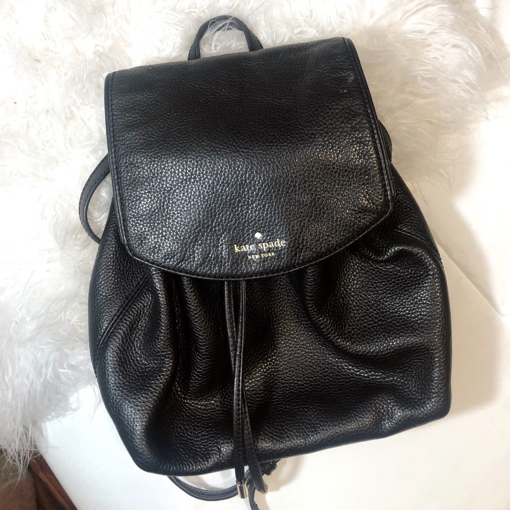 Kate Spade Small Black Leather Backpack🖤